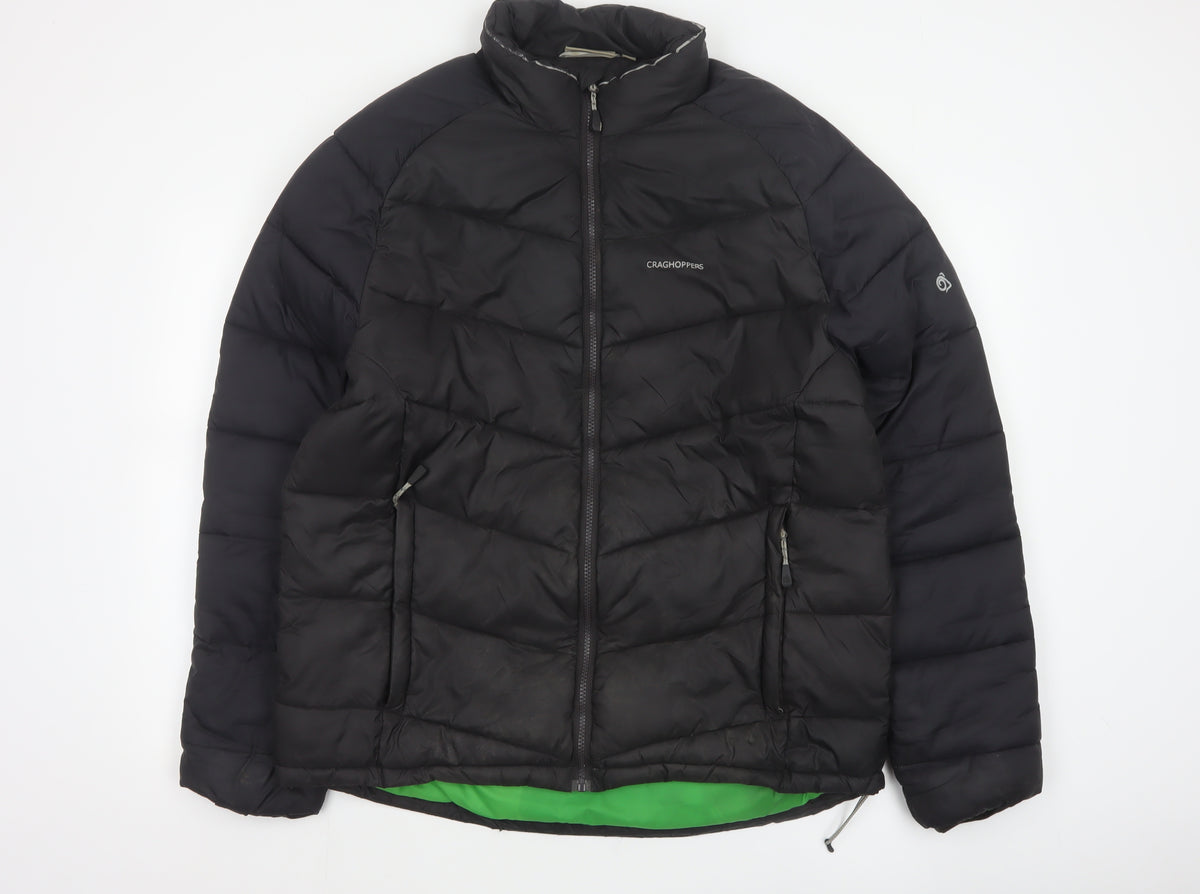 Craghoppers Men’s Black XL Puffer Jacket Quilted Outdoor Full Zip