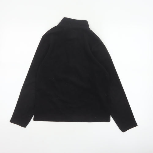 Regatta Boys Black 11-12 Years 1/4 Zip Fleece Pullover Sweatshirt
