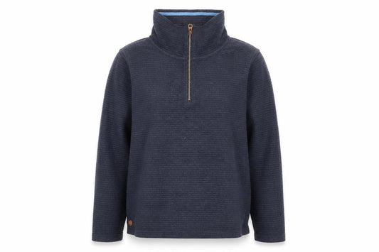 Front view of Regatta Women’s Navy Blue UK 16 1/4 Zip Fleece Sweatshirt