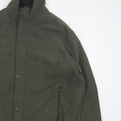 EWM Pure Classics Men's Green 2XL Basic Jacket Button Zip Pockets