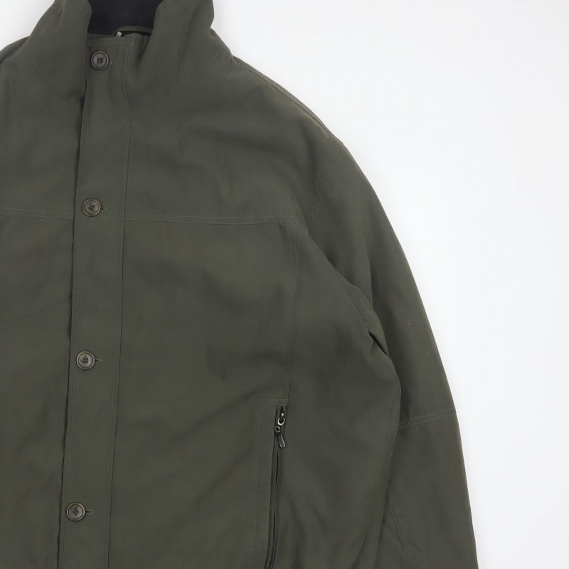EWM Pure Classics Men's Green 2XL Basic Jacket Button Zip Pockets