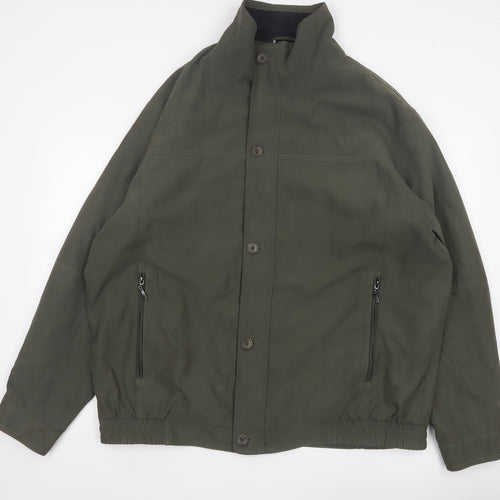 EWM Pure Classics Men's Green 2XL Basic Jacket Button Zip Pockets