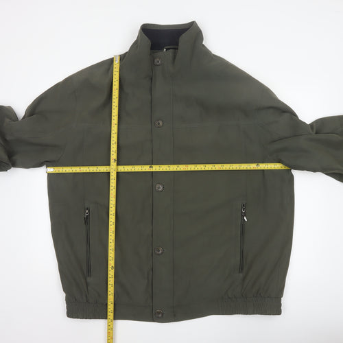 EWM Pure Classics Men's Green 2XL Basic Jacket Button Zip Pockets