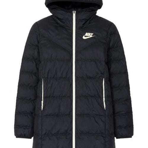 Nike Women’s Black XS Long Hooded Down Puffer Coat