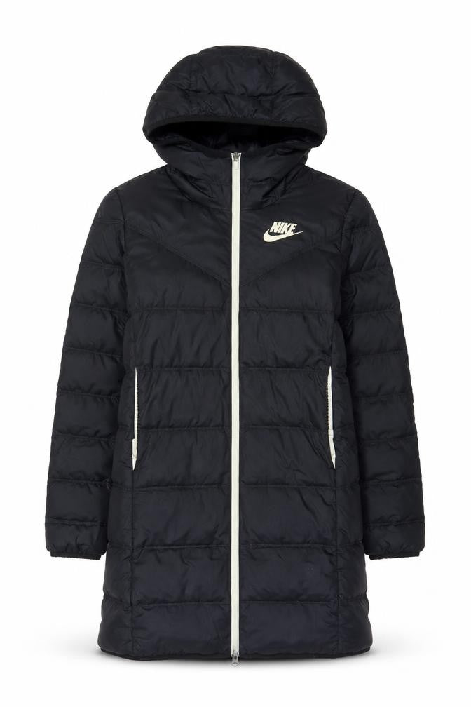 Nike Women’s Black XS Long Hooded Down Puffer Coat