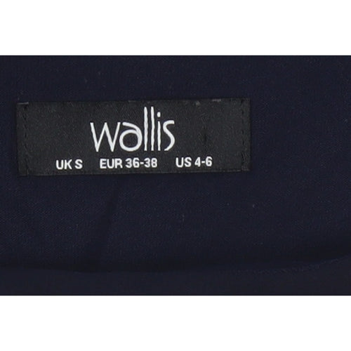 Wallis Women’s Navy Blue Studded Shoulder Sheer Blouse UK S