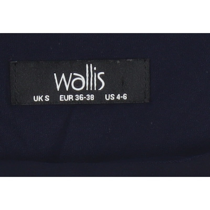 Wallis Women’s Navy Blue Studded Shoulder Sheer Blouse UK S