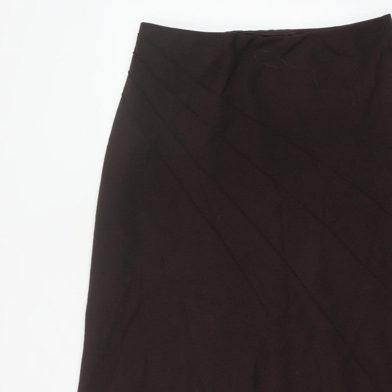 Additional view of Marks & Spencer Women Brown UK 16 Long A-Line Lined Skirt