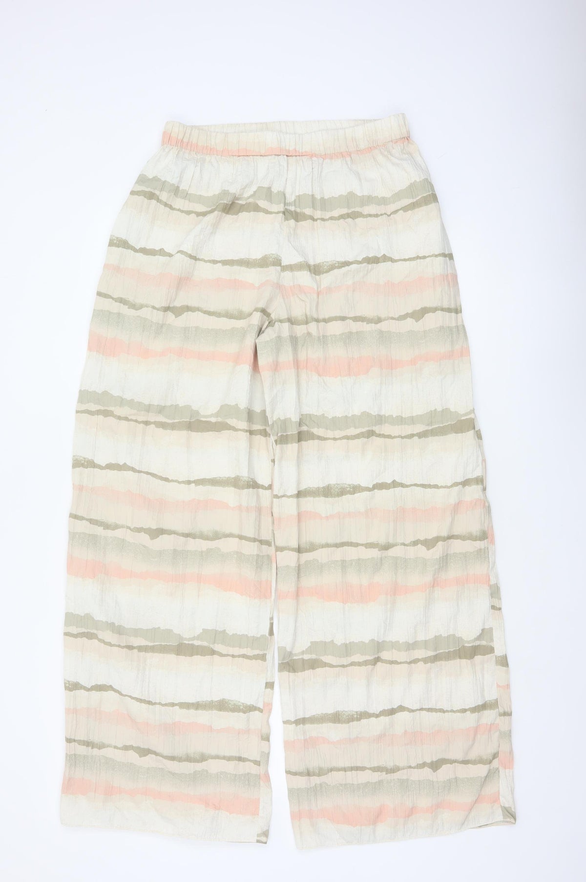 Back view of French Connection Women’s Multicoloured M Wide-Leg Striped Trousers