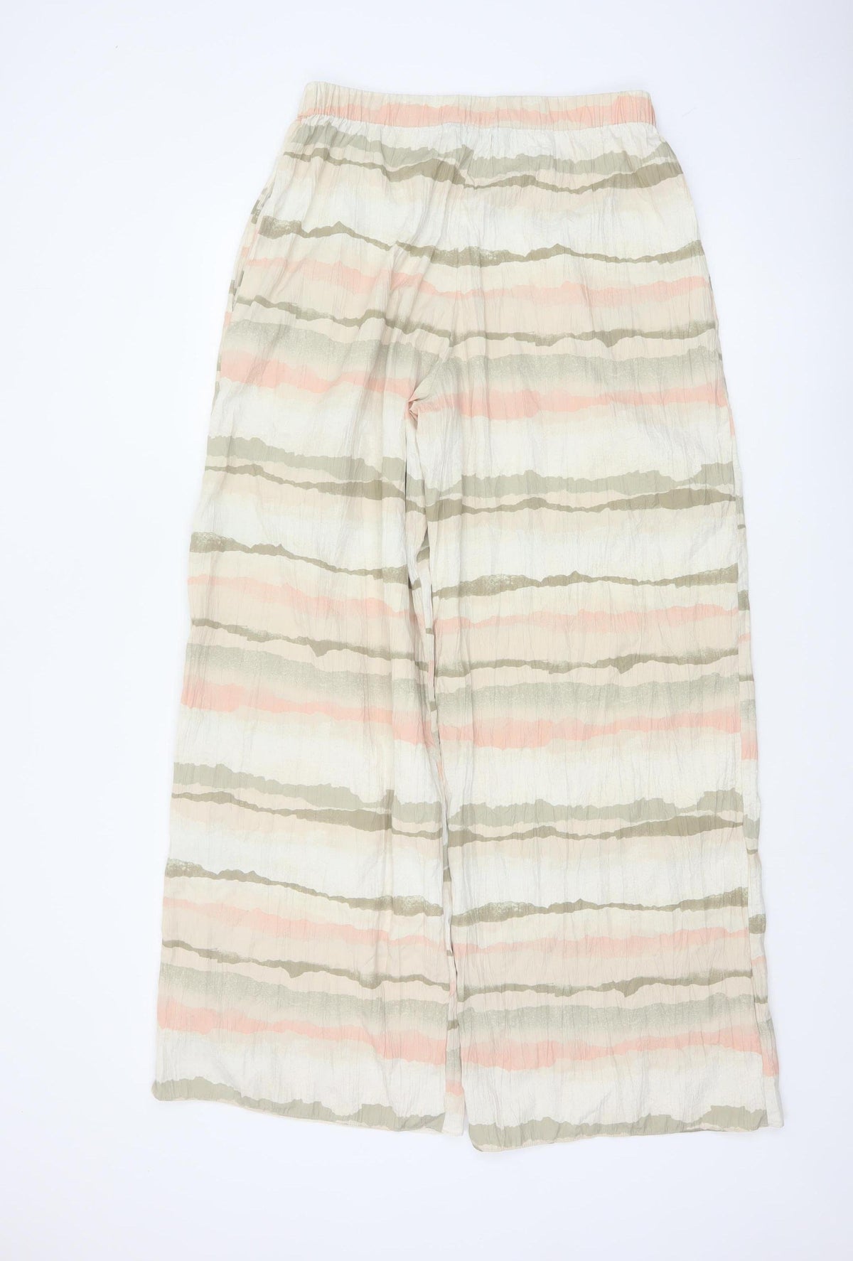 Brand and care label for French Connection Women’s Multicoloured M Wide-Leg Striped Trousers