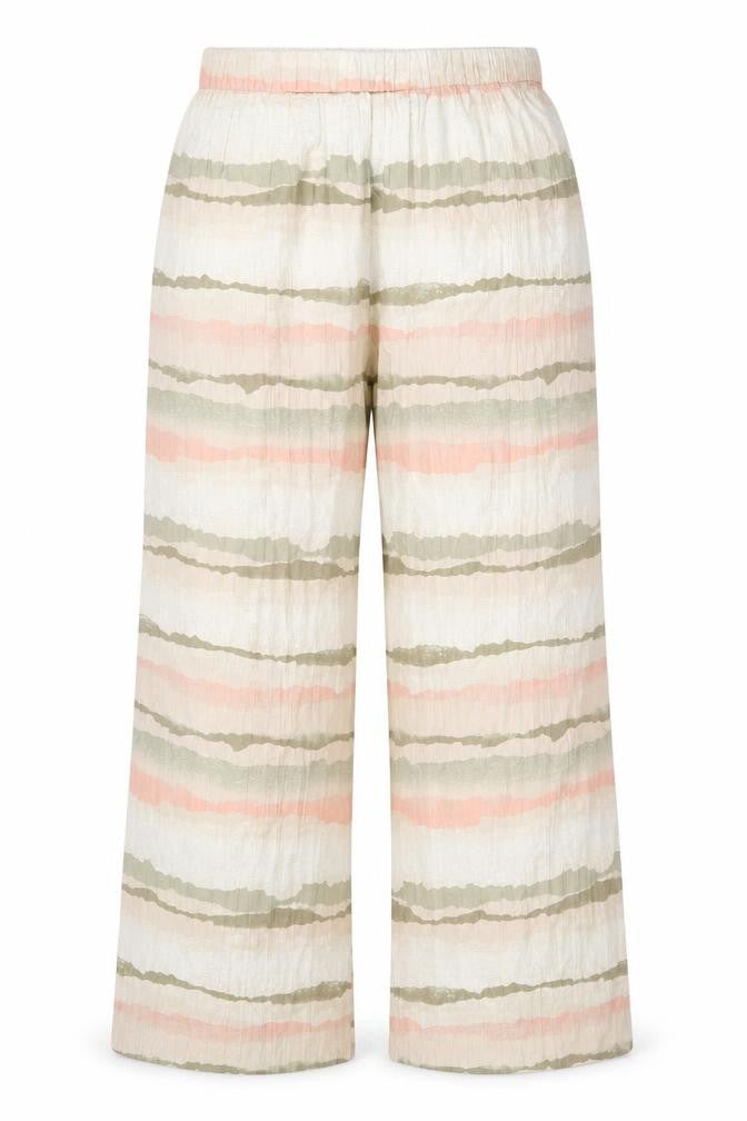 Front view of French Connection Women’s Multicoloured M Wide-Leg Striped Trousers