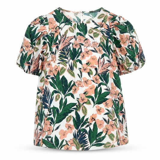 M&Co Women Multicoloured Floral Puff Sleeve Blouse UK 14