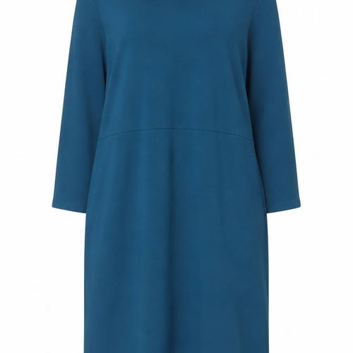 Seasalt Cornwall Women Blue UK 14 Cleats Shift Dress Cowl Neck Pockets