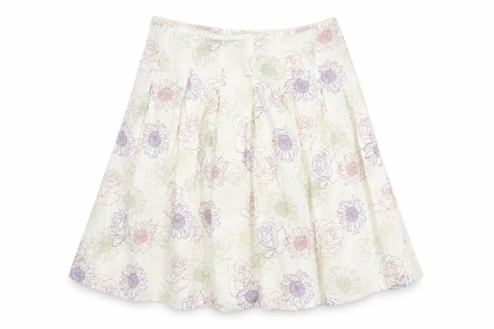 Rocha John Rocha Women’s Ivory Floral A-Line Knee Length Skirt UK 16