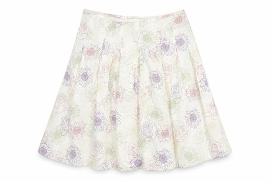 Rocha John Rocha Women’s Ivory Floral A-Line Knee Length Skirt UK 16