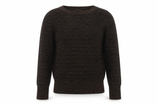 Betty Jackson Black Women’s Black Gold Striped Glitter Knit Jumper UK 10