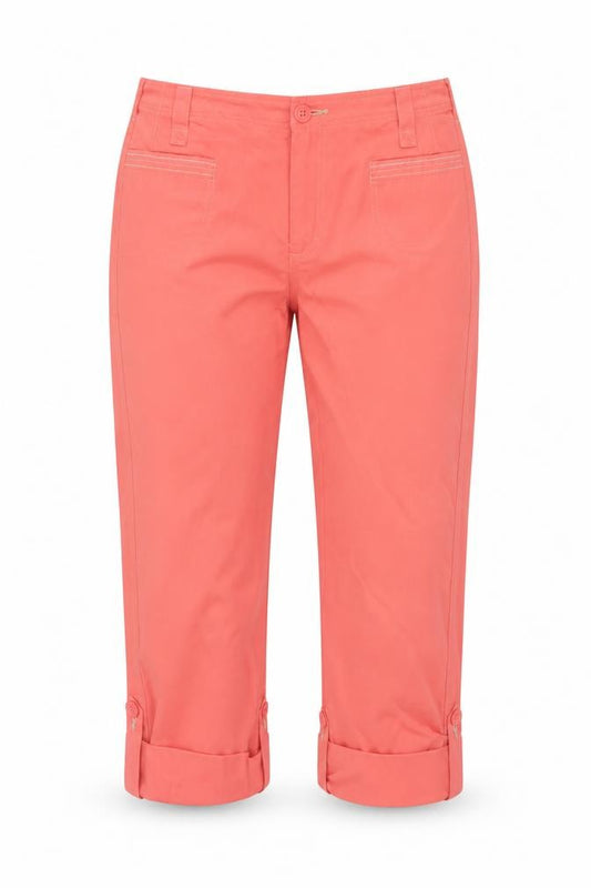 Frenchcuff Women Pink Size 8 Capri Tapered Cuffed Trousers