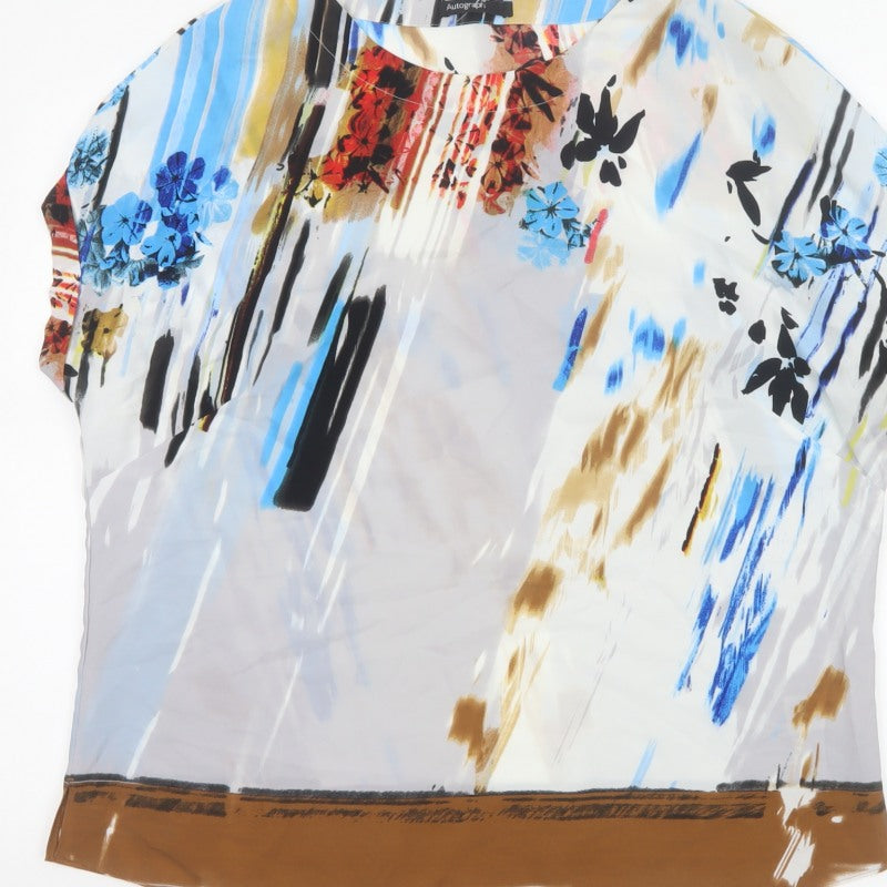 Autograph Women’s Multicoloured Floral Kimono Blouse UK 16