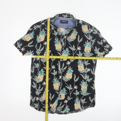Limited Edition Men’s S Black Pineapple Hawaiian Short Sleeve Shirt