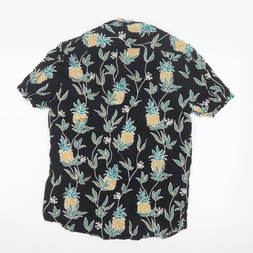 Limited Edition Men’s S Black Pineapple Hawaiian Short Sleeve Shirt