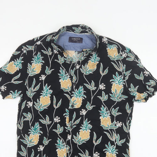 Limited Edition Men’s S Black Pineapple Hawaiian Short Sleeve Shirt