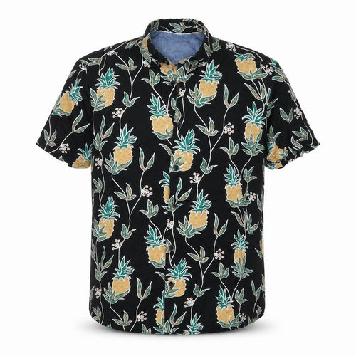 Limited Edition Men’s S Black Pineapple Hawaiian Short Sleeve Shirt