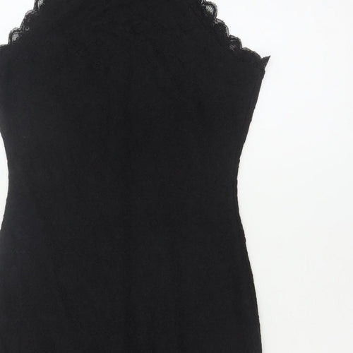 New Look Women’s Black Lace Bodycon Knee Length Dress UK 6