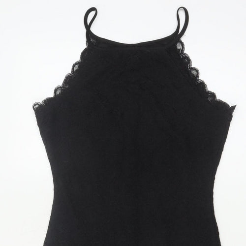 New Look Women’s Black Lace Bodycon Knee Length Dress UK 6