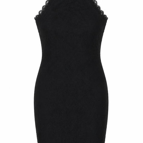 New Look Women’s Black Lace Bodycon Knee Length Dress UK 6