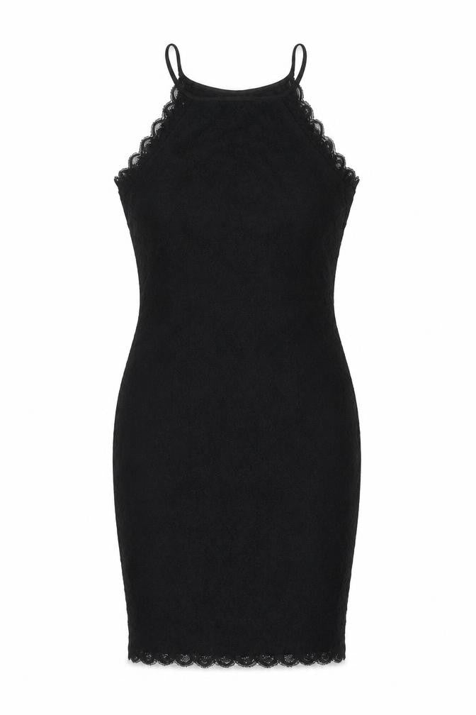 New Look Women’s Black Lace Bodycon Knee Length Dress UK 6