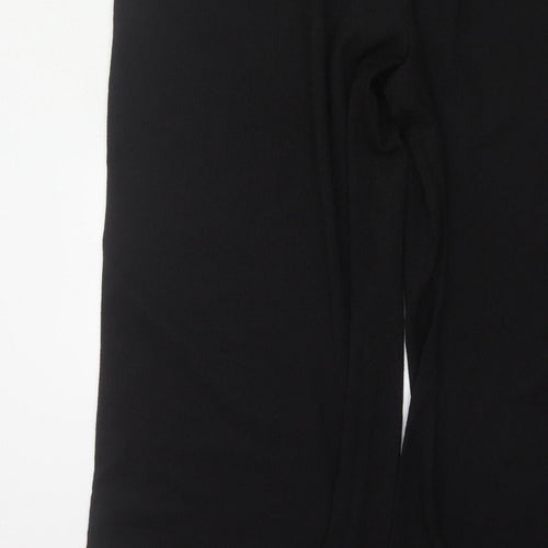 H&M Women's Black XL Wide-Leg Belted Strappy Jumpsuit