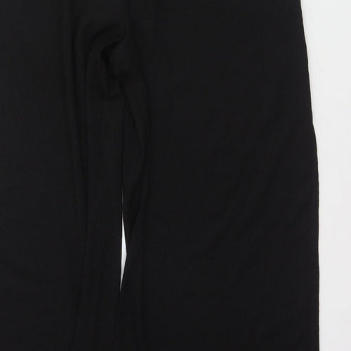 H&M Women's Black XL Wide-Leg Belted Strappy Jumpsuit