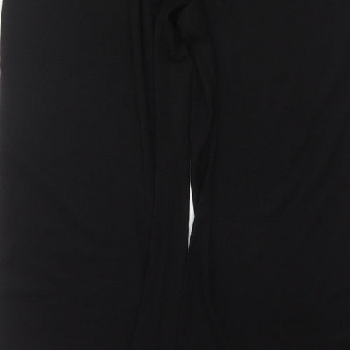 H&M Women's Black XL Wide-Leg Belted Strappy Jumpsuit