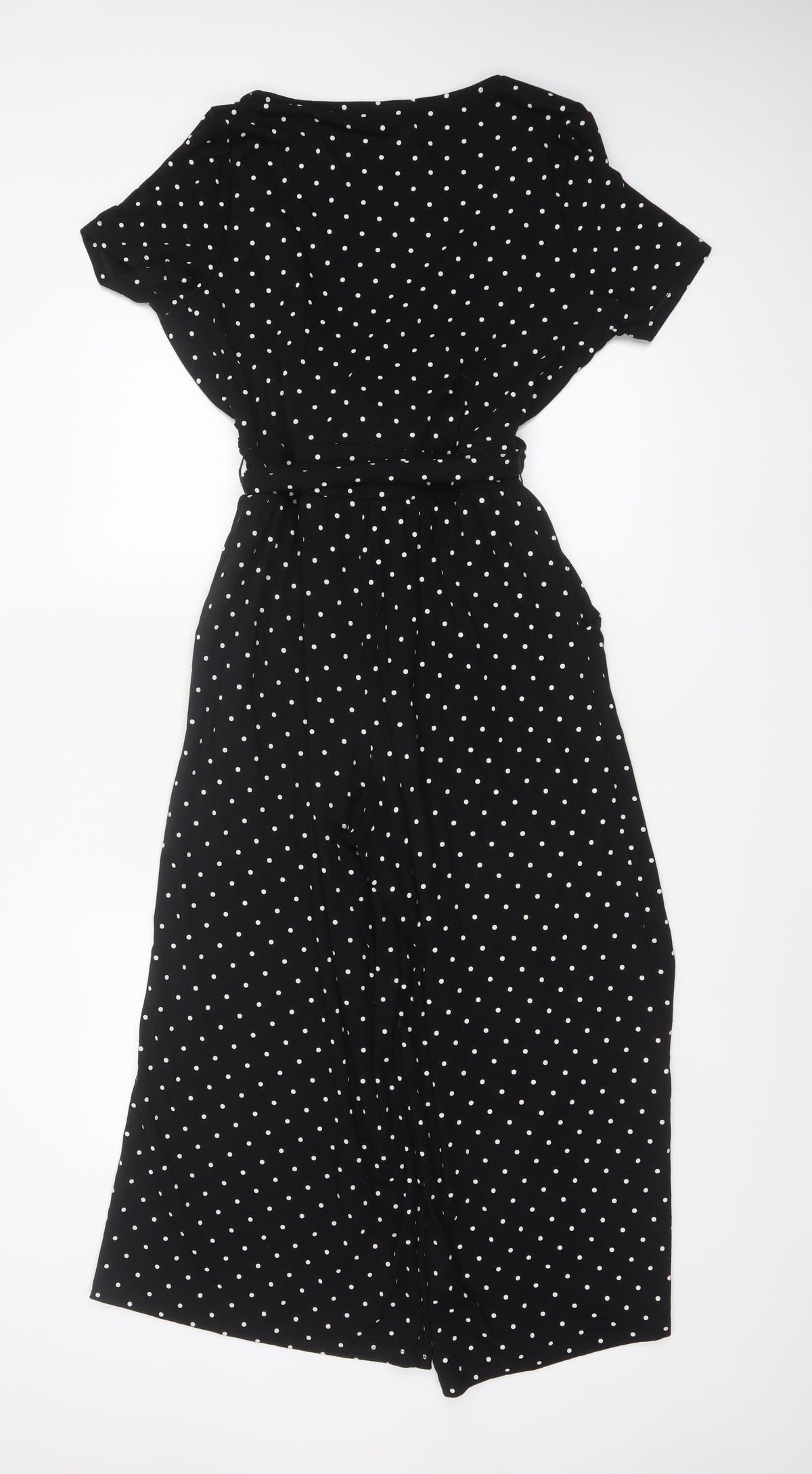 Edit Or's Cut Women Black Polka Dot UK 10 Wide Leg Jumpsuit