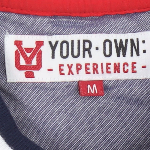 Your Own Experience Teens Grey M Varsity Jacket Snap Logo Cotton Blend