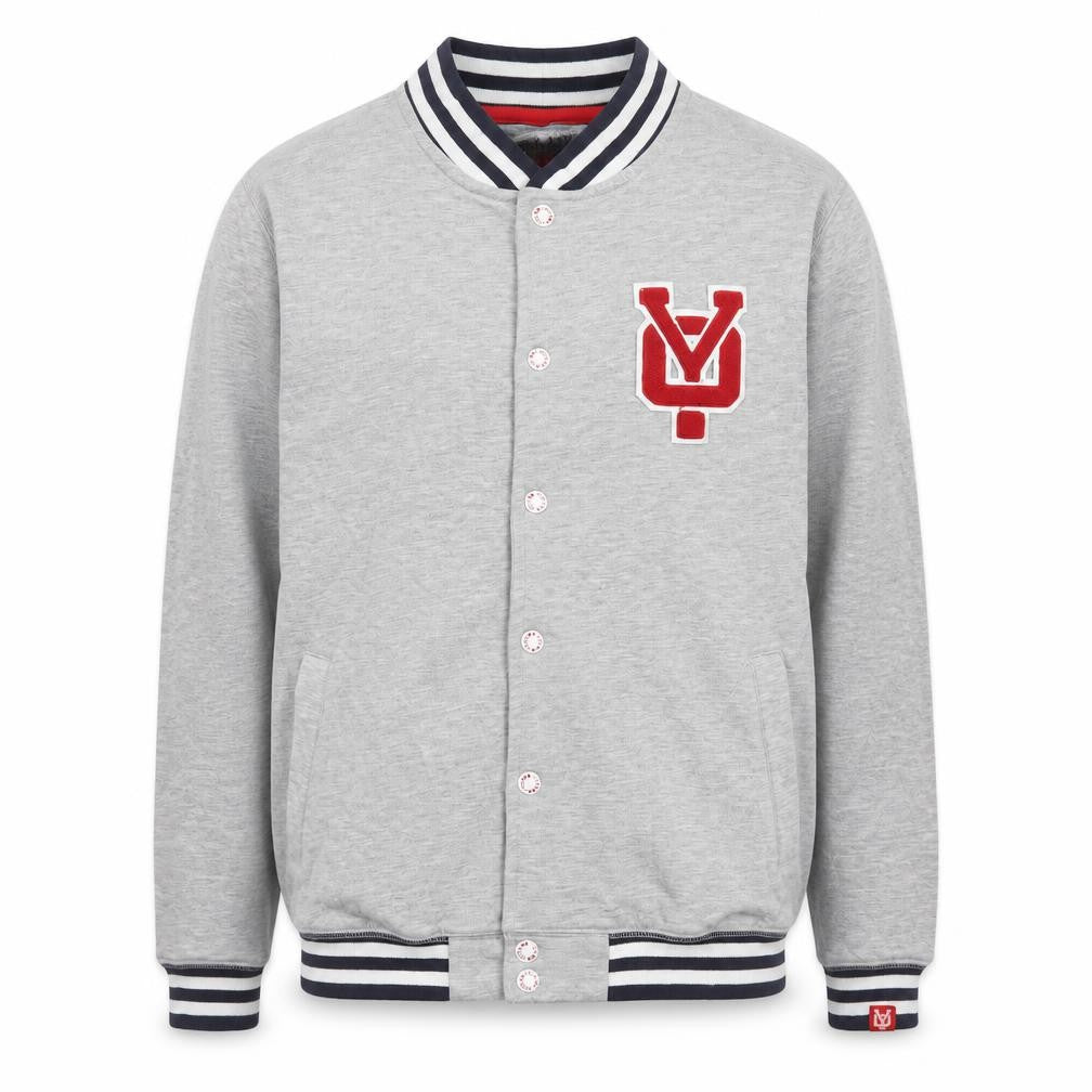Your Own Experience Teens Grey M Varsity Jacket Snap Logo Cotton Blend