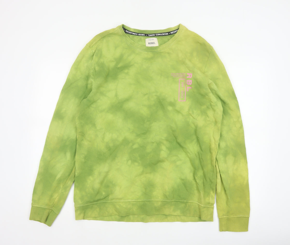 Redefined Rebel Men’s Green L Pullover Sweatshirt Graphic Logo