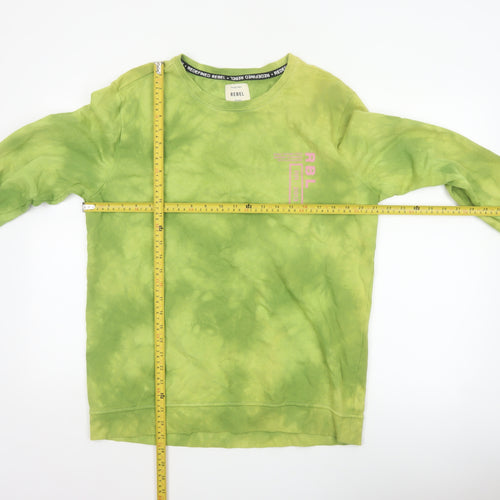 Redefined Rebel Men’s Green L Pullover Sweatshirt Graphic Logo