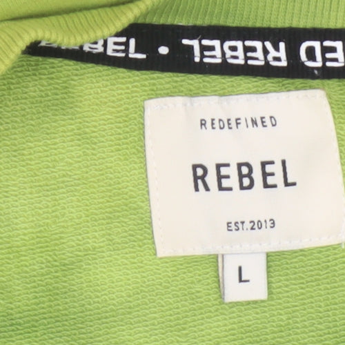 Redefined Rebel Men’s Green L Pullover Sweatshirt Graphic Logo