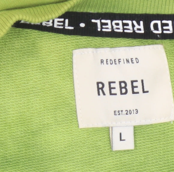 Redefined Rebel Men’s Green L Pullover Sweatshirt Graphic Logo