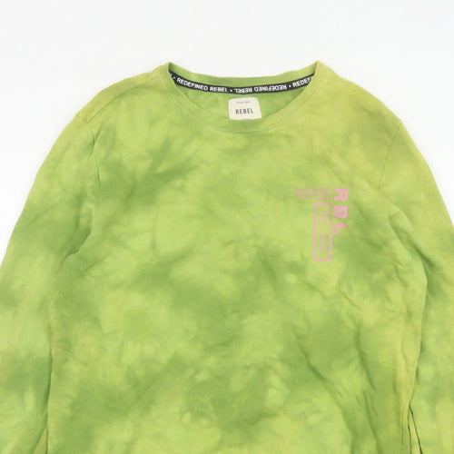 Redefined Rebel Men’s Green L Pullover Sweatshirt Graphic Logo