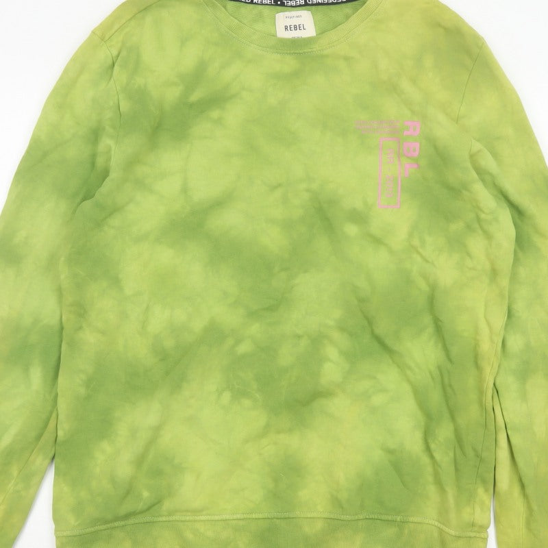 Redefined Rebel Men’s Green L Pullover Sweatshirt Graphic Logo