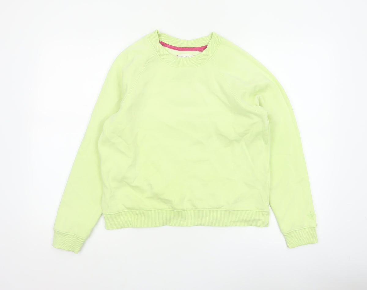 Back view of Next Women’s Green, size UK 10, Pullover Crew Neck Raglan Sweatshirt