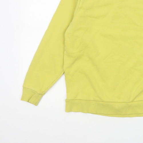 Marks and Spencer Women Yellow M Crew Neck Cotton Blend Sweatshirt