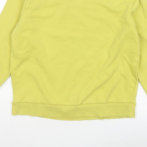 Marks and Spencer Women Yellow M Crew Neck Cotton Blend Sweatshirt