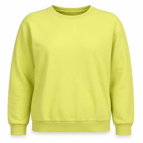 Marks and Spencer Women Yellow M Crew Neck Cotton Blend Sweatshirt