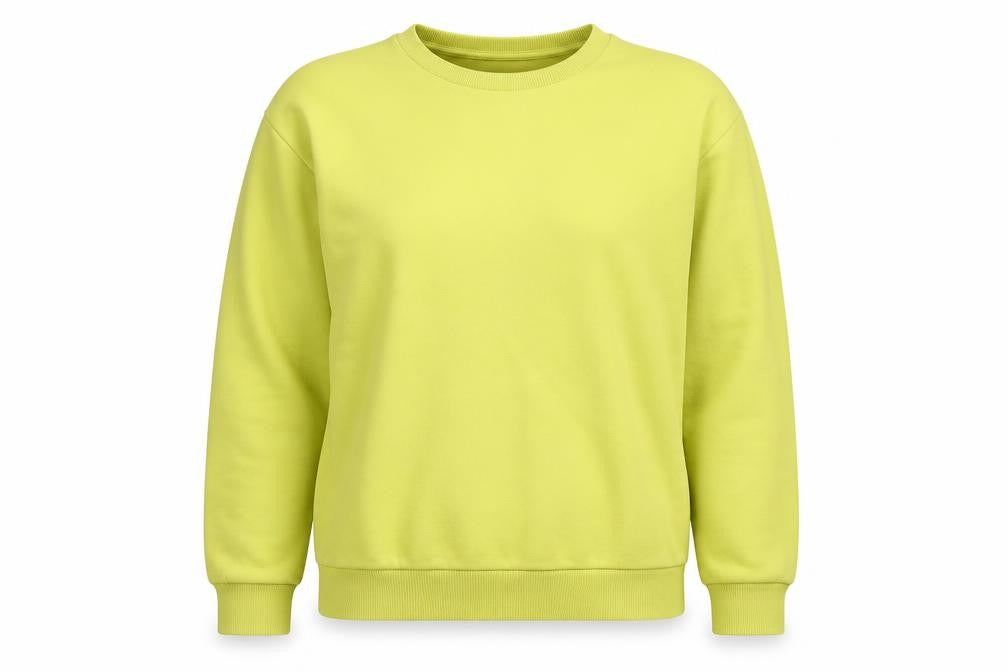Marks and Spencer Women Yellow M Crew Neck Cotton Blend Sweatshirt