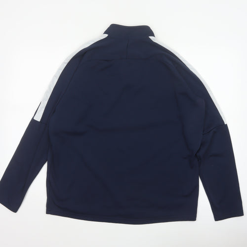 Nike Men’s Blue L Dri-FIT 1/4 Zip High Neck Sports Sweatshirt