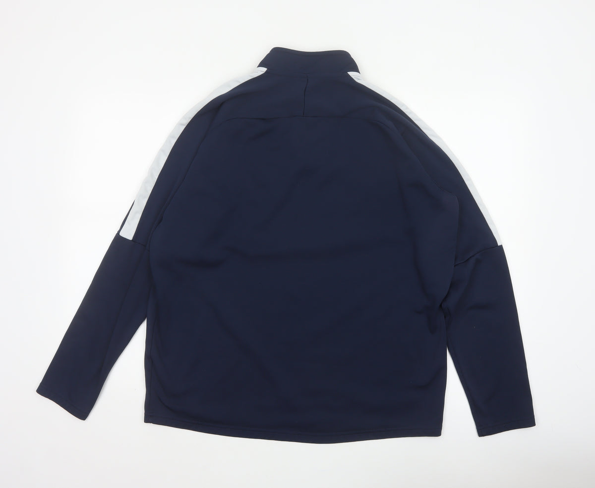 Nike Men’s Blue L Dri-FIT 1/4 Zip High Neck Sports Sweatshirt