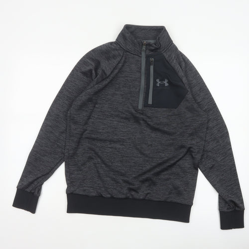 Under Armour Men Grey S ColdGear 1/4 Zip Athletic Sweatshirt